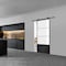 Renin Concorde Frosted Glass Metal Barn Door with Installation Hardware Kit 37 in. KMCTCCF-37BL - alternate 4